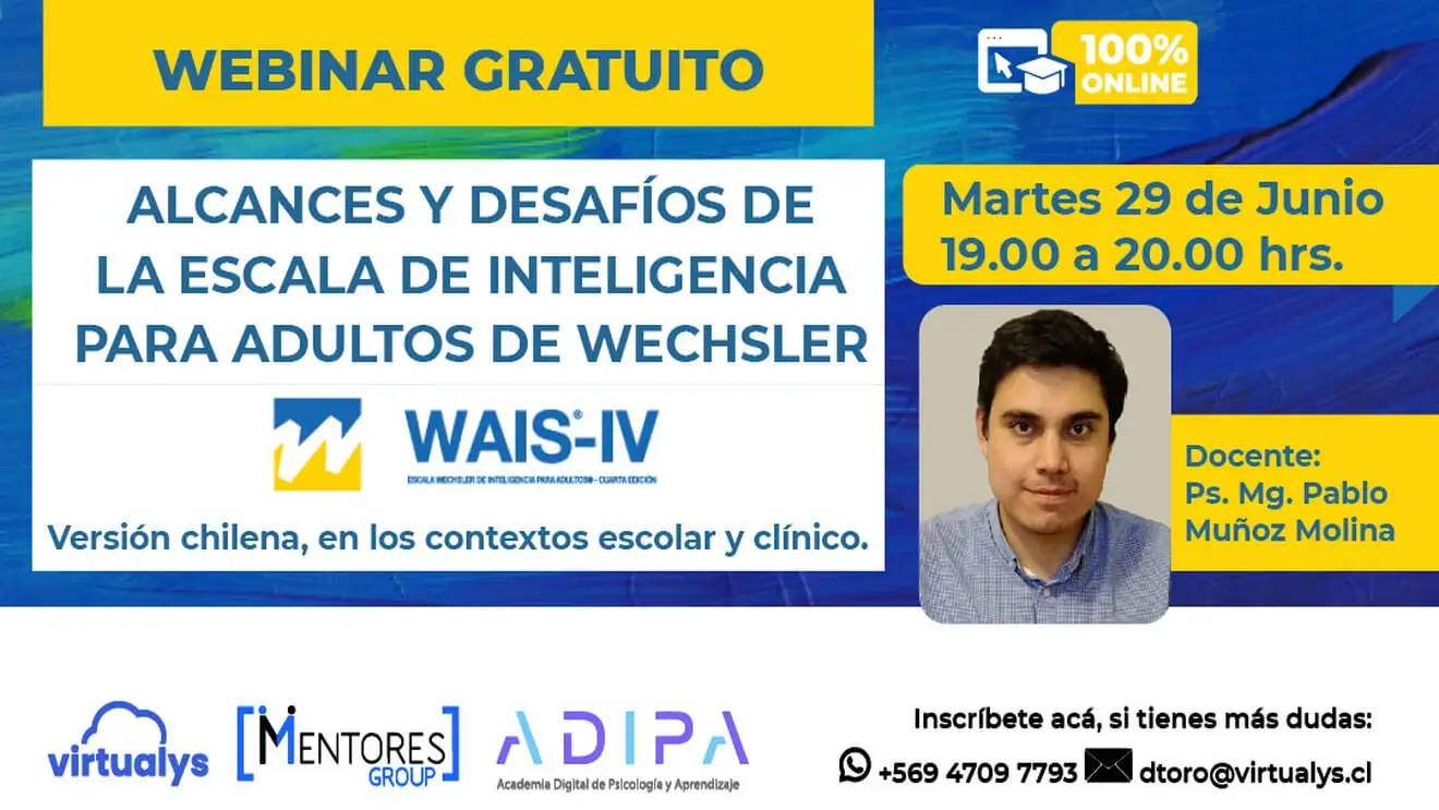 Imagen previa de Seminario: Alcances y desafíos de la escala de Inteligencia para Adultos de Wechsler