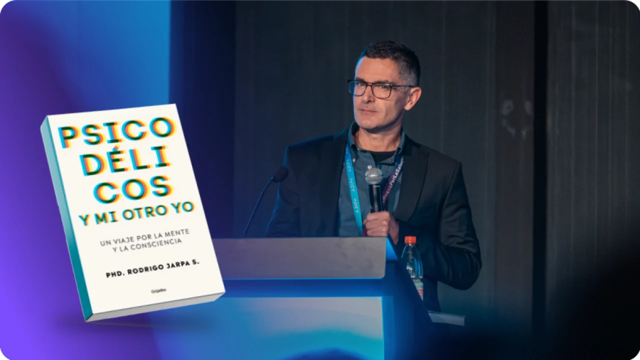 Rodrigo Jarpa presenta Psicodélicos y mi otro yo, un libro sobre conciencia y salud mental