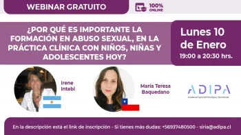 Seminario: ¿Por qué es importante la formación en abuso sexual, en la práctica clínica con niños, niñas y adolescentes hoy?
